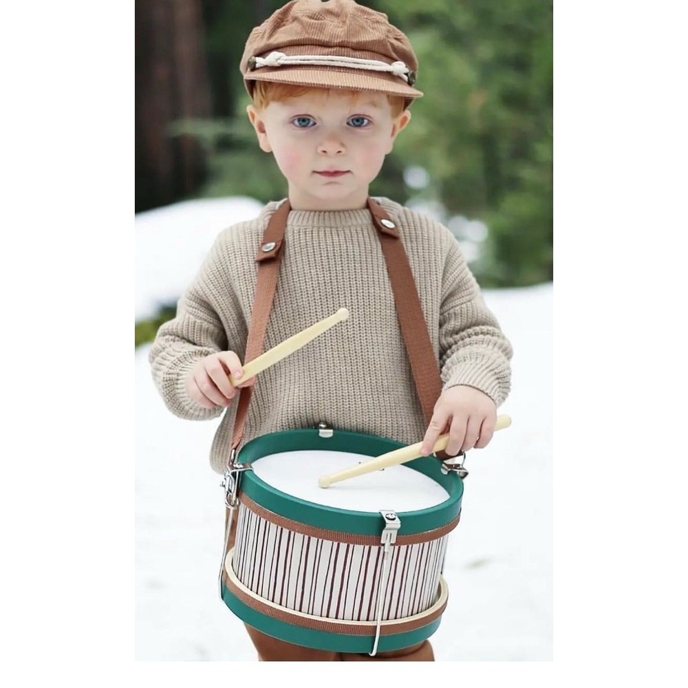 Baby Barn Cable Knit Sweater Unisex 4T Ribbed Cuff Collar Chunky Classic Tan